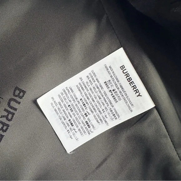 Burberry Bramley Wool & Cashmere Car Coat Women's Blazer Coat Black
